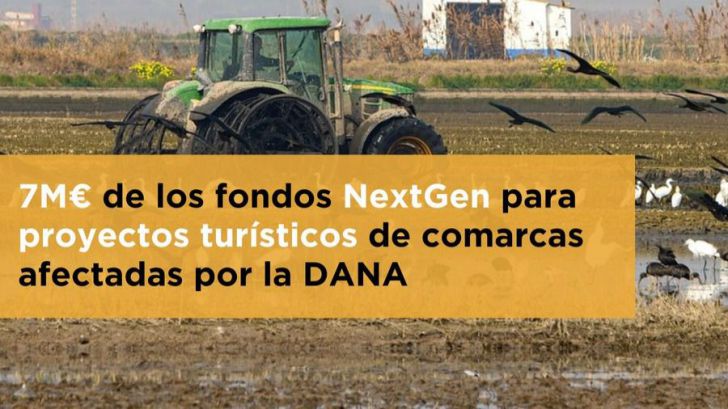 El Gobierno destina 7 millones a proyectos turísticos en comarcas afectadas por la DANA